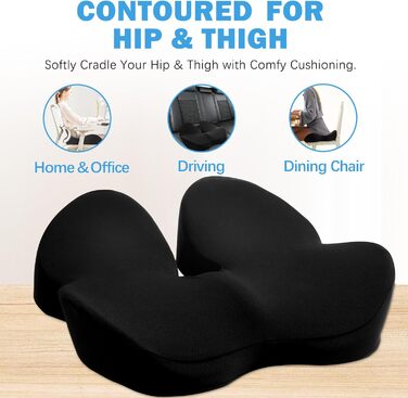 Подушка для офісного крісла Firhuza Memory-Sitzkissen: ергономічна, для полегшення болю в спині та ішіасу, з memory foam