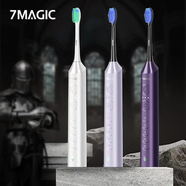 Електрична звукова зубна щітка Ritter з 5 режимами, 40000 VPM, IPX7, акумулятор 90 днів, таймер, блакитна