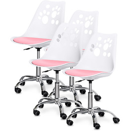 Комплект (4шт) дитяче крісло Evo-Kids Indigo White/Pink (арт H-232 W/PN-Х4)