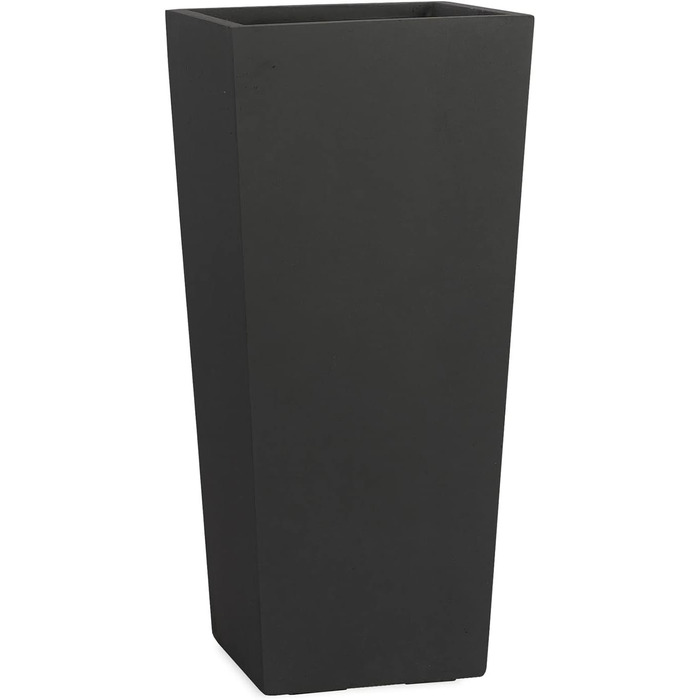 Планцверк® Горщик для рослин конічної форми з фібергласу, 70x33x33 см. Стійкий до погодних умов, преміум-якість, покриття Lotus-Effekt. Антрацит, 70 см
