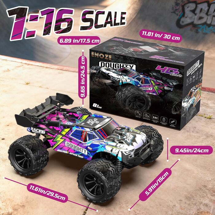 Радіокерований позашляховик DEERC 9205E 1:10 48 км/год 4WD з двома акумуляторами - іграшка для дітей та дорослих