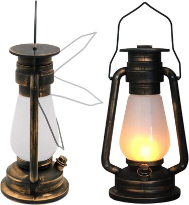 Світлодіодна лампа Tronje з античною мідною оптикою, 4-годинний таймер, 24 світлодіода, імітація вогню, палаюче полум'я, декоративна лампа, світіння вогню