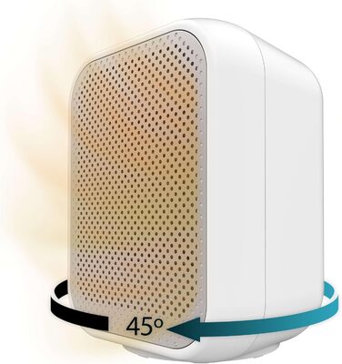 Обігрівач настільний Cecotec ReadyWarm 1500 Max Ceramic Rotate - керамічний, 1500 Вт, з регулюванням температури та 3 режимами, площа обігріву 15 м²