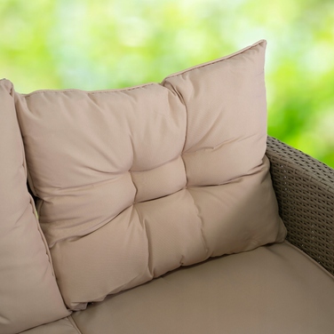 Комплект садових меблів із техноротанга MEBEL ELITE, бежевий, 6 предметів