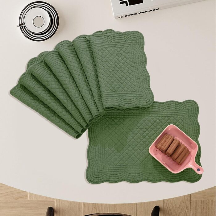 Набори підставки під тарілки MABOZOO, 6 шт., бавовна, для кухні та столу (оливковий, 1)