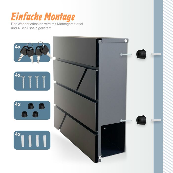 Скрінька для листів Relaxdays з відсіком для газет