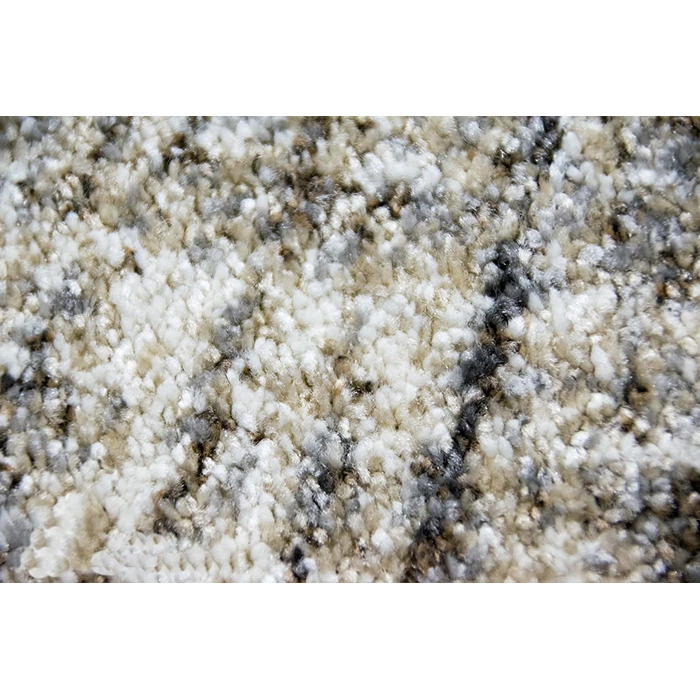 Килим-мрія дизайнера килим для вітальні сучасні абстрактні лінії коричнево-кремовий мелірований Розмір (160 см круглий, кремово-коричневий)