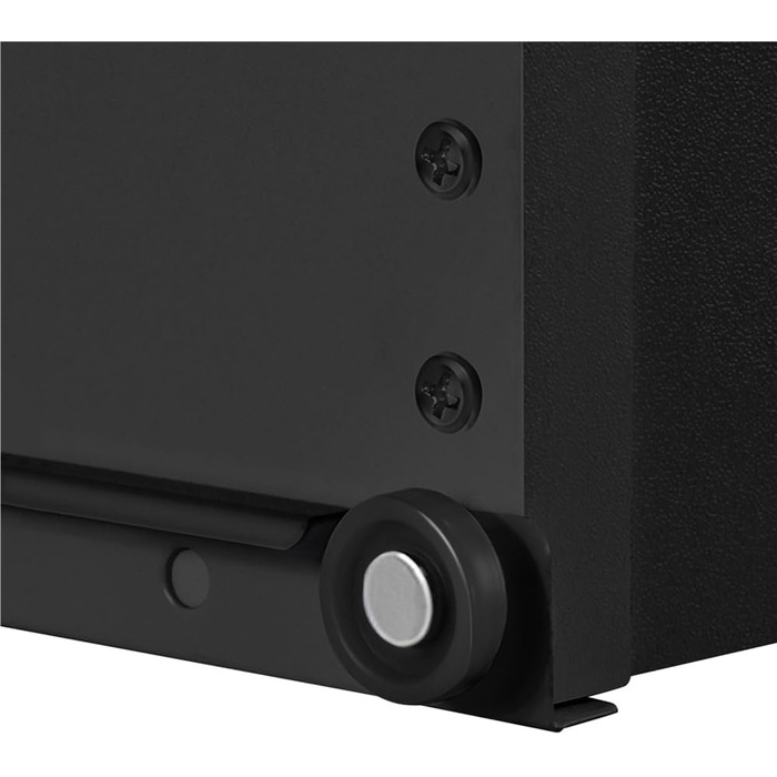 Нічний столик Yaheetech з 3 висувними ящиками, 2 розетками AC та 2 USB-портами, чорний колір. Підходить для спальні/вітальні.