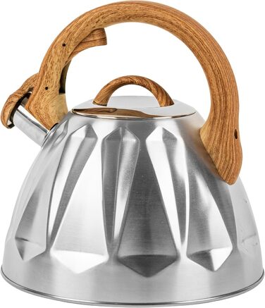 Чайник Karl Hausmann 3L з автоматичним свистком для індукційних, газових та електричних плит (нержавіюча сталь)