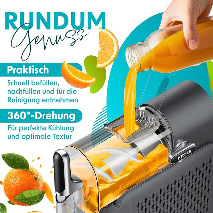 Машина для приготування сляш KESSER® - сляш-мейкер 2л - для сляш, коктейлів, фраппе, молочних коктейлів та замороженого соку - 25 хв та 6 програм - 3 стаканчика та книга рецептів в комплекті, антрацит