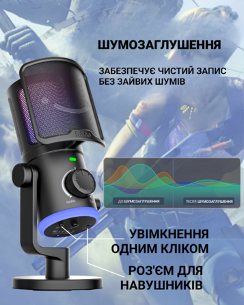 Мікрофон динамічний Fifine AM8PROTW USB/XLR White