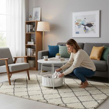 Relaxdays: Приставний столик з кошиком