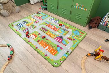 Ігровий килимок Берлін - Ігрові килимки для дитячої кімнати, Ігровий килимок Baby, Дитячий килимок з вуличками, Дитячий ігровий килимок, Обери своє місто - 100x150 см