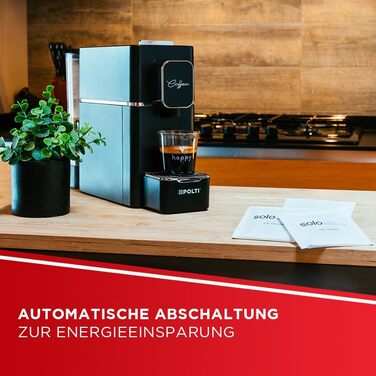 POLTI Coffea S15W: Еспресо-машина з сумісністю з E.S.E. Pads (44 мм), об'єм бака 0.85 л, тиск 19 Bar, білий/чорний колір