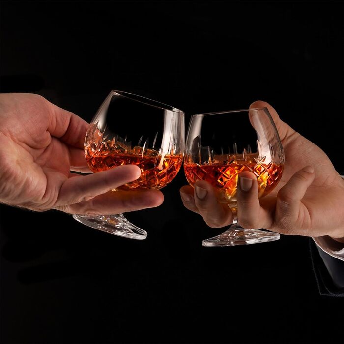Набір келихів для коньяку Hemswell Kristall Cognacschwenker Set (2 шт) 250 мл – ідеально для коньяку та бренді, Wicklow Design