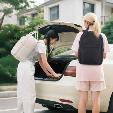 LOVEVOOK Рюкзак для жінок, рюкзак для ноутбука, шкільний рюкзак для підлітків, легкий рюкзак з м'якою підкладкою, велика робоча сумка для навчання, рюкзак на день, елегантний для університету та подорожей (B-глибокий чорний, 15.6 дюймів)