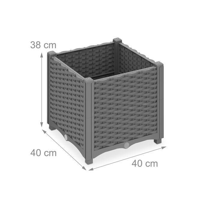 Горщик для рослин Relaxdays з імітацією ротангу