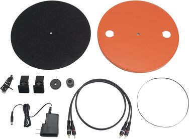 Вініловий програвач JBL Spinner BT з Bluetooth та aptX HD, чорний/помаранчевий, преміум-якість