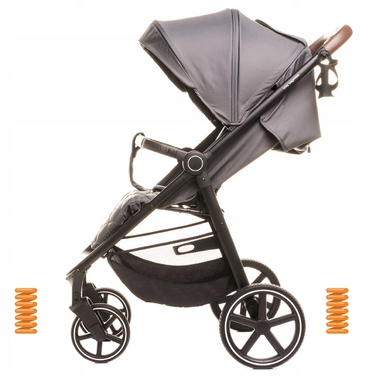 Дитячий прогулянковий візок 4BABY Stinger, алюмінієва рама, гелеві колеса, компактне складання