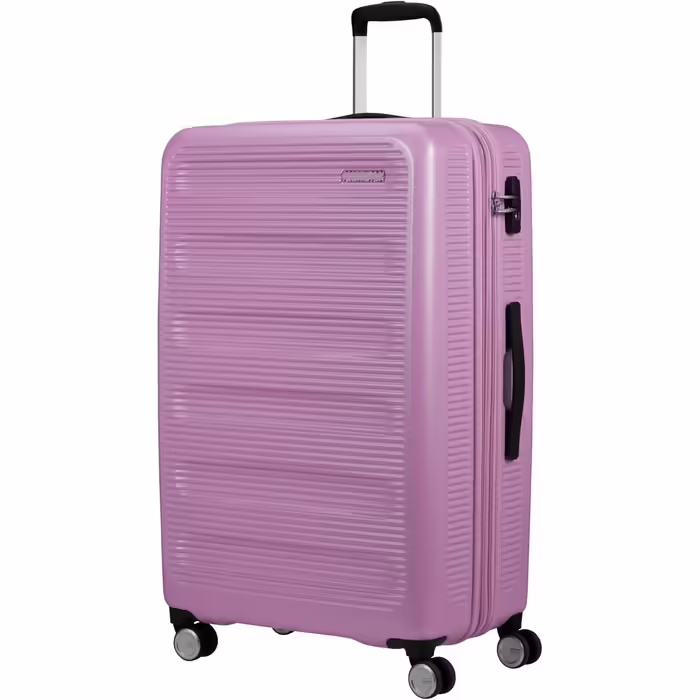 Валіза American Tourister Astrobeam Spinner L, розсувна, 77 см, 97/110 л, фіолетова (Pastel Lavender), для подорожей