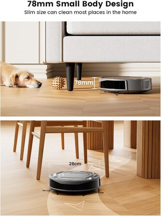 Робот-пилосос LEFANT 2200 Pa з керуванням через додаток, тихий, для тварин та твердих поверхонь (M210P-1)