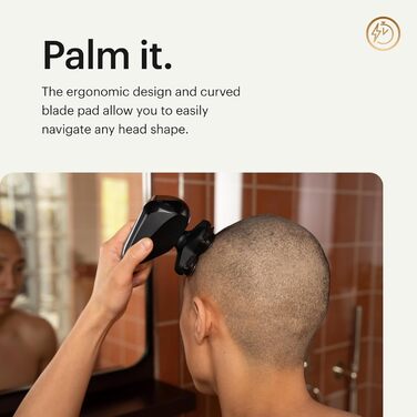 Електричний бритва для голови MANSCAPED The Dome Shaver PRO для чоловіків, 5 плаваючих лез SkinSafe, FlexAdjust, водонепроникна, USB-C/індукційна зарядка, акумуляторна, з блокуванням для подорожей