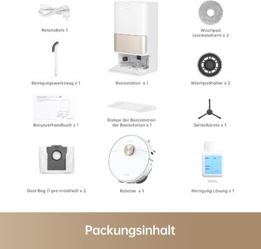 Робот-пилосос Dreame L10s Ultra Gen 2 з функцією миття, технологія RoboSwing™, потужність 10000 Pa Vormax™, режим для тварин, автоматична база, ефективне прибирання килимів