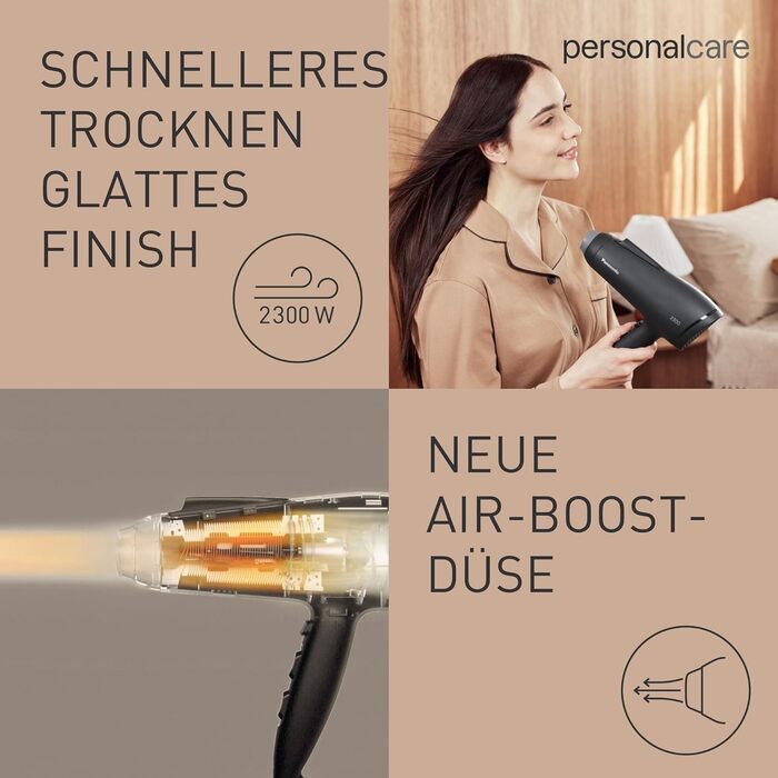 Фен Panasonic EH-NE85-K825 Fast Dry Serie з іонізацією, Air Boost, 2300 Вт, чорний
