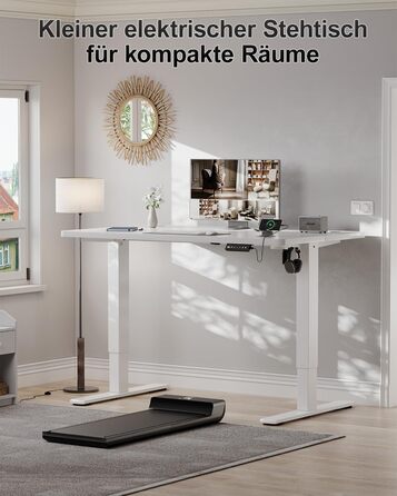 Електричний дитячий стіл Airfish, 80x60 см, регулювання висоти, функція пам'яті, для дому/офісу, стоячи/сидячи (білий)