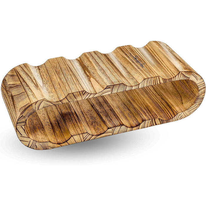 Дерев'яна полиця для вина Rustikales Weinregal - підставка для 8 пляшок, 2 яруси, ручної роботи, олія, для кухні, їдальні, вітальні