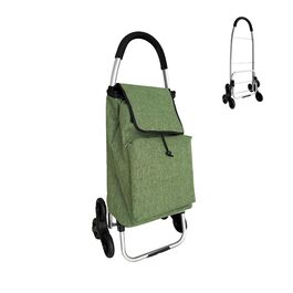 Relaxdays - Колісний візок для покупок зі сходами, об'єм 45 л