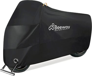 Чохол для мотоцикла BEEWAY, 210D водонепроникний чохол для мотоцикла XXL-захист від пилу, дощу, ультрафіолету, критий Відкритий мотоциклетний чохол з отворами для кріплення, 245 105 125 см