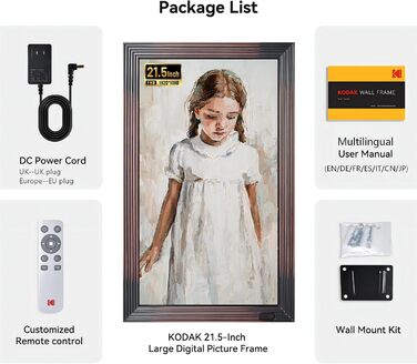 Цифровий фотоальбом Kodak 10 дюймів з Wi-Fi, 32GB, IPS HD сенсорний екран, авто-поворот, для дому та офісу
