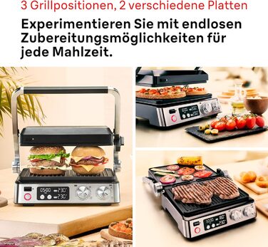 Електричний гриль Braun MultiGrill 7 CG7020: 3-в-1 (контактний гриль, BBQ, духовка), 2000W, велика площа для приготування (12 бургерів), для дому, легко миється