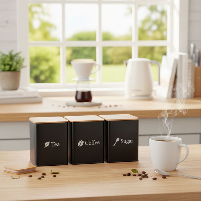 Набір з 3 квадратних контейнерів для зберігання Relaxdays