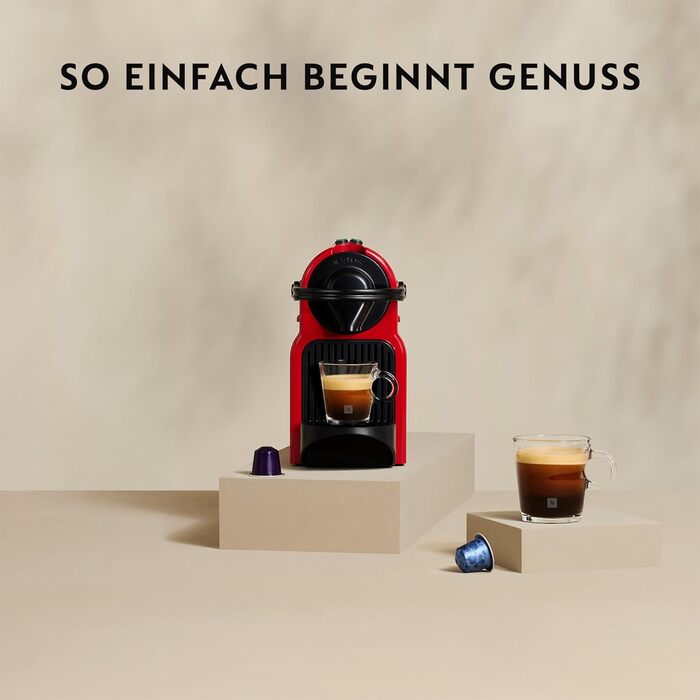 Кавомашина Nespresso Krups Inissia XN1001, білий колір, компактна, з регулюванням об'єму кави