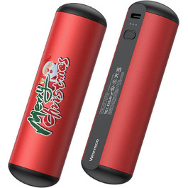 Електричні грілки для рук Warmco 2 шт, 10000 mAh, багаторазові, 3 режими нагріву, Powerbank, Червоний