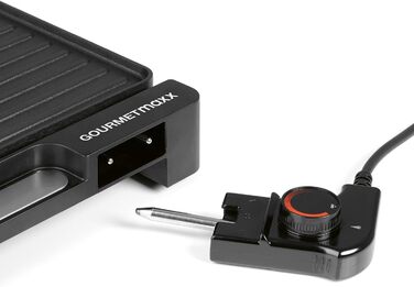 GOURMETmaxx Електричний настільний гриль | Бездимний гриль 2200W з 2 зонами | Антипригарне покриття, регулювання температури