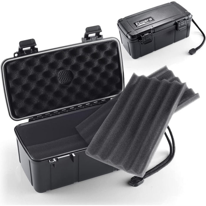 Портативний цигарний вологозбережувач (гумодор) у кейсі, водонепроникний, для 10 цигарок, розмір L (23,8 x 12,7 x 9,6 см)