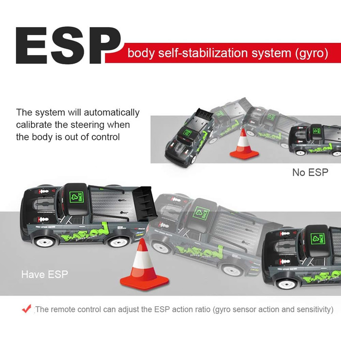 Радіокерований позашляховик FISCA 1/16 4WD Drift RC Автомобіль 2.4GHz 20MPH (SG-1603) - Швидкісний баггі для бездоріжжя