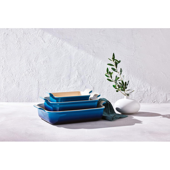 Форма для запікання Le Creuset прямокутна, 19 см, 1.1 л, Azure (бамбук)