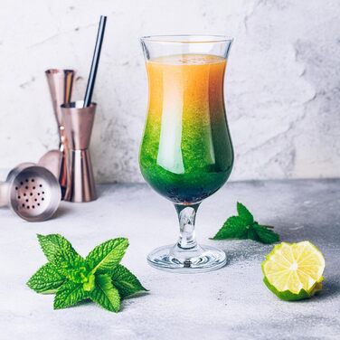 Набір склянок для коктейлів Krosno Glasmark: 6 шт, 420 мл, Long Drink, підійдуть для напоїв, води, смузі та десертів. Можна мити в посудомийній машині.