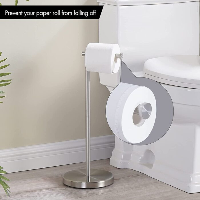 Тримач для туалетного паперу KES, тримач для туалетного паперу, окремий тримач для туалетного паперу, тримач для туалетного паперу з нержавіючої сталі SUS 304, тримач для рулону туалетного паперу, обробка для зберігання, BPH283S1-BZ (матова нержавіюча ста