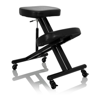 Крісло для ніг/Підставка для ніг ORTHONI з газовим амортизатором, PU, чорний, hjh OFFICE