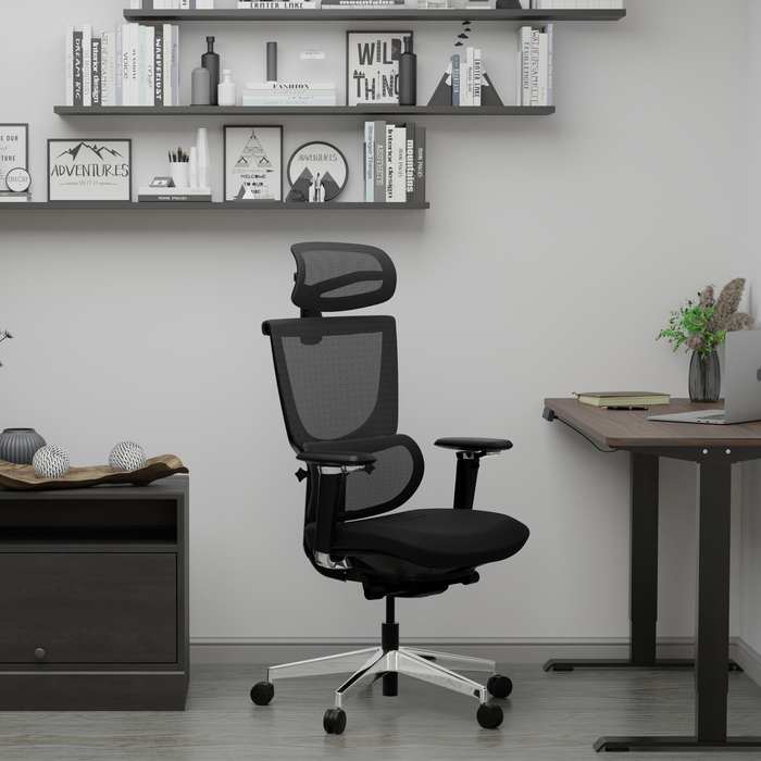 Крісло Mealux S8 Air Fabric Black (арт. HF-S8P F/B)