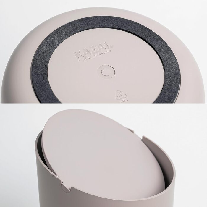 Міні-відро для косметики Kazai 'Tove - 1,5 л Ексклюзивний дизайн відра для сміття з Берліна Нековзний, з внутрішнім відром і функцією смарт-сумки Чорний