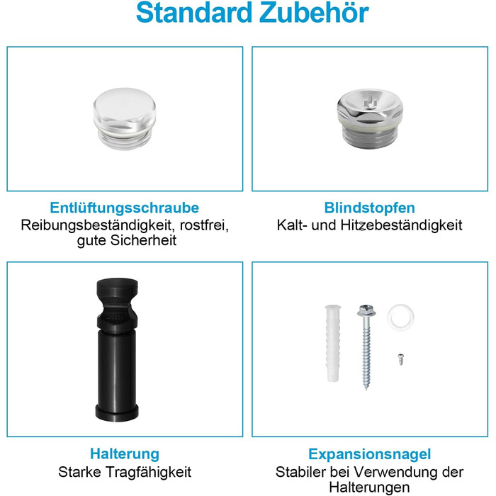 Рушшникосушарка Heilmetz Weiß 50x120 см, 513 Вт, середній підключення, білий | Рушшникосушарка для ванної кімнати