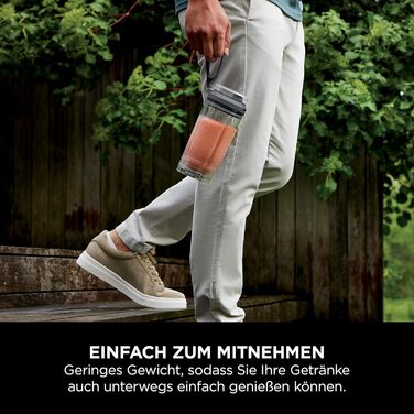 Портативний блендер Ninja Blast Max: 570 мл, акумулятор, чаша та кришка, 3 функції, для смузі та протеїнових коктейлів, сірий BC251EUGY