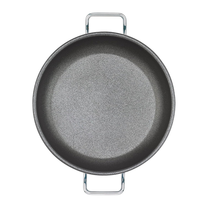 Сервірувальна сковорода XL Висота 7см Ø32см Антипригарне покриття, вкрите швейцарським гірським кришталем Стійкий до подряпин, для металевого кухонного начиння для всіх типів печей