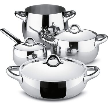 Каструля Alessi Mami SG100S7 з кришкою та двома ручками, 2.5л, нержавіюча сталь